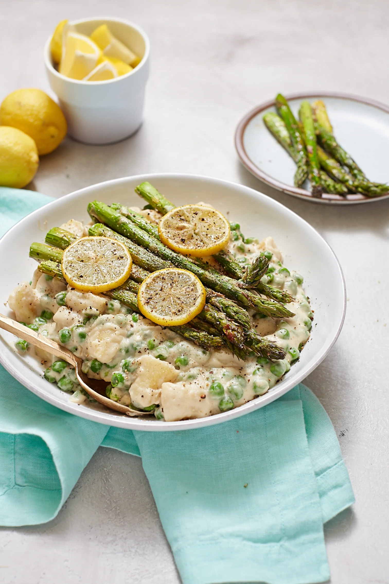 Pea, Lemon & Asparagus Gnocchi