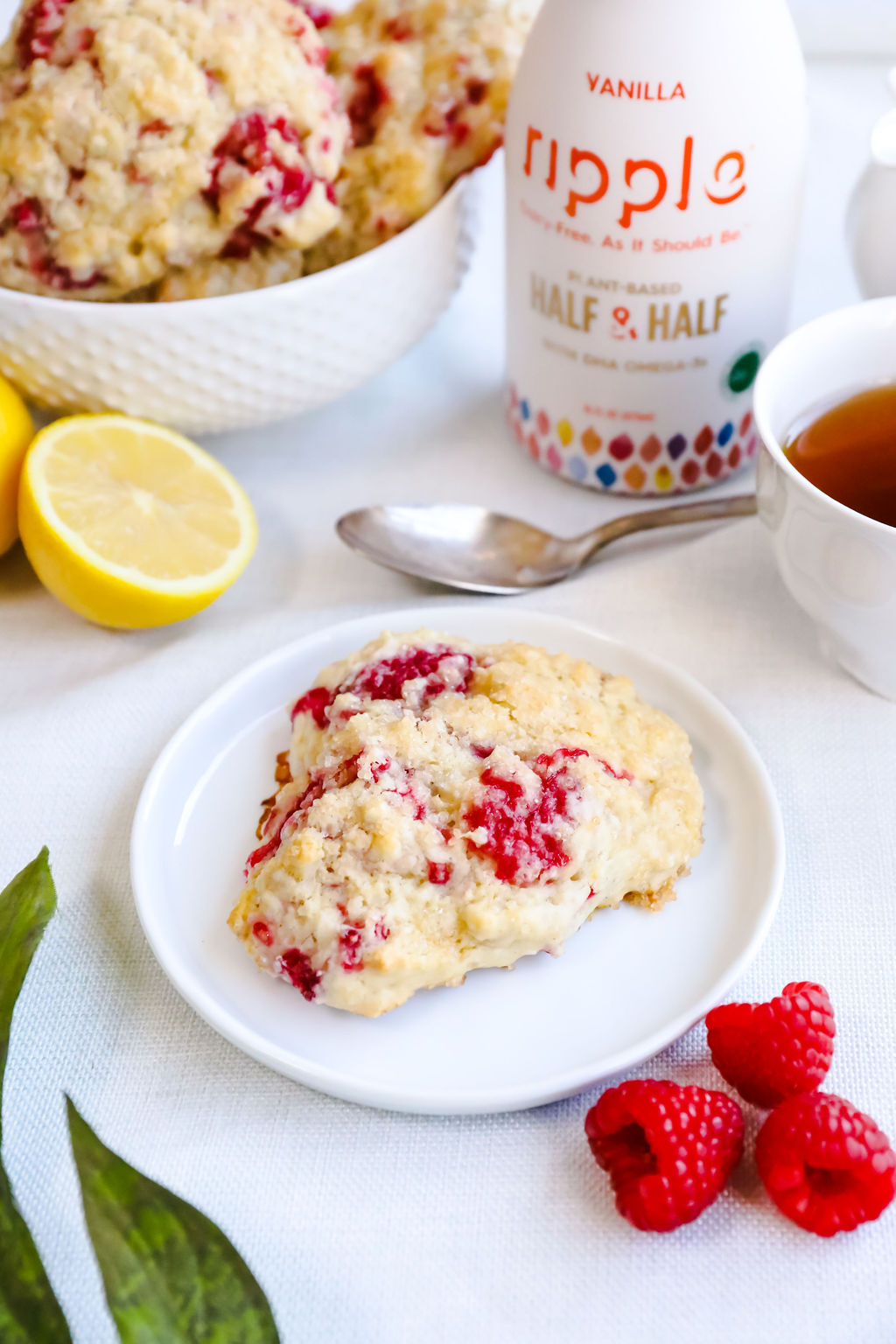 Vegan Raspberry Lemon Scones