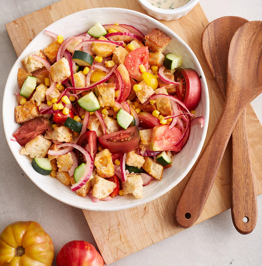 Creamy Panzanella with Summer Vegetables