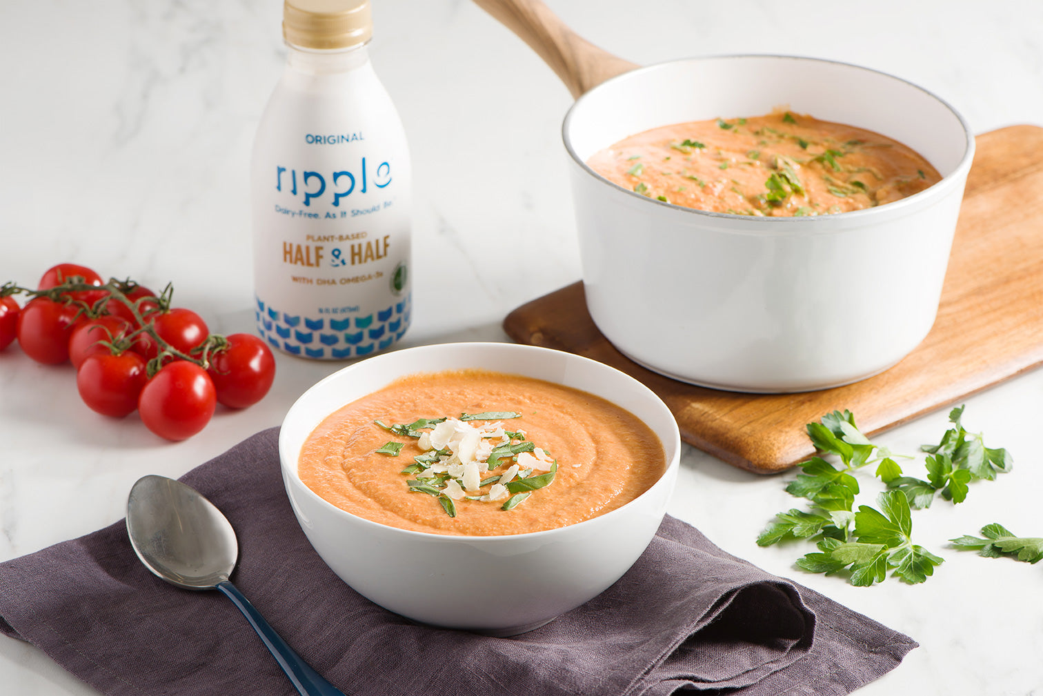 Creamy Red Pepper Tomato Bisque