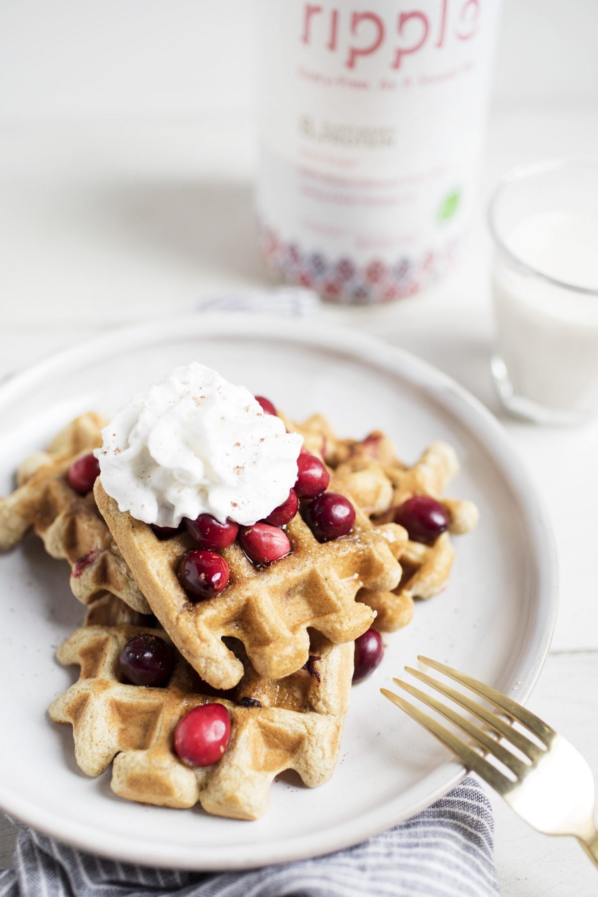 Cranberry Orange Waffles