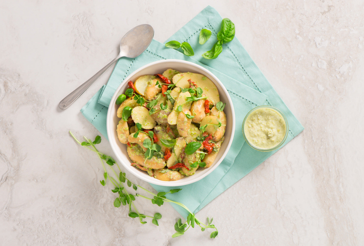 Spring Pea and Basil Potato Salad