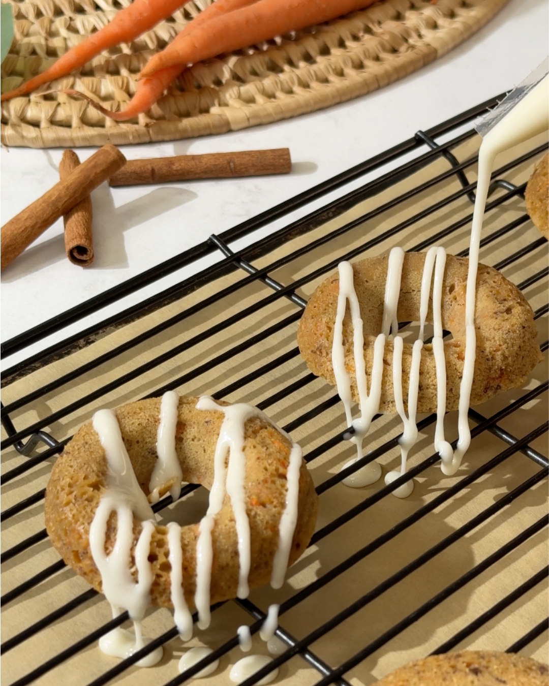 Baked Carrot Cake Doughnuts