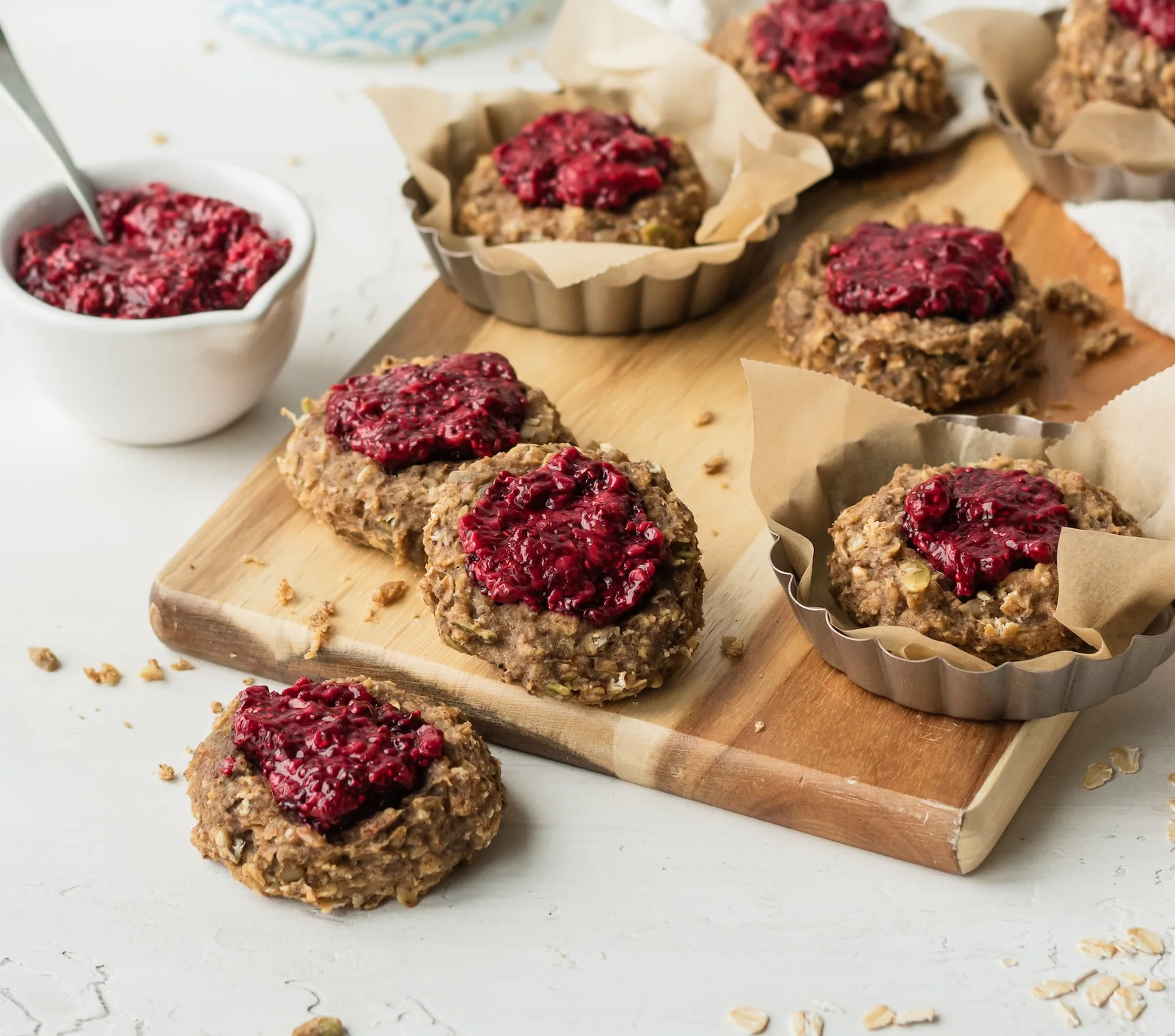 Vegan Raspberry Breakfast Cookies