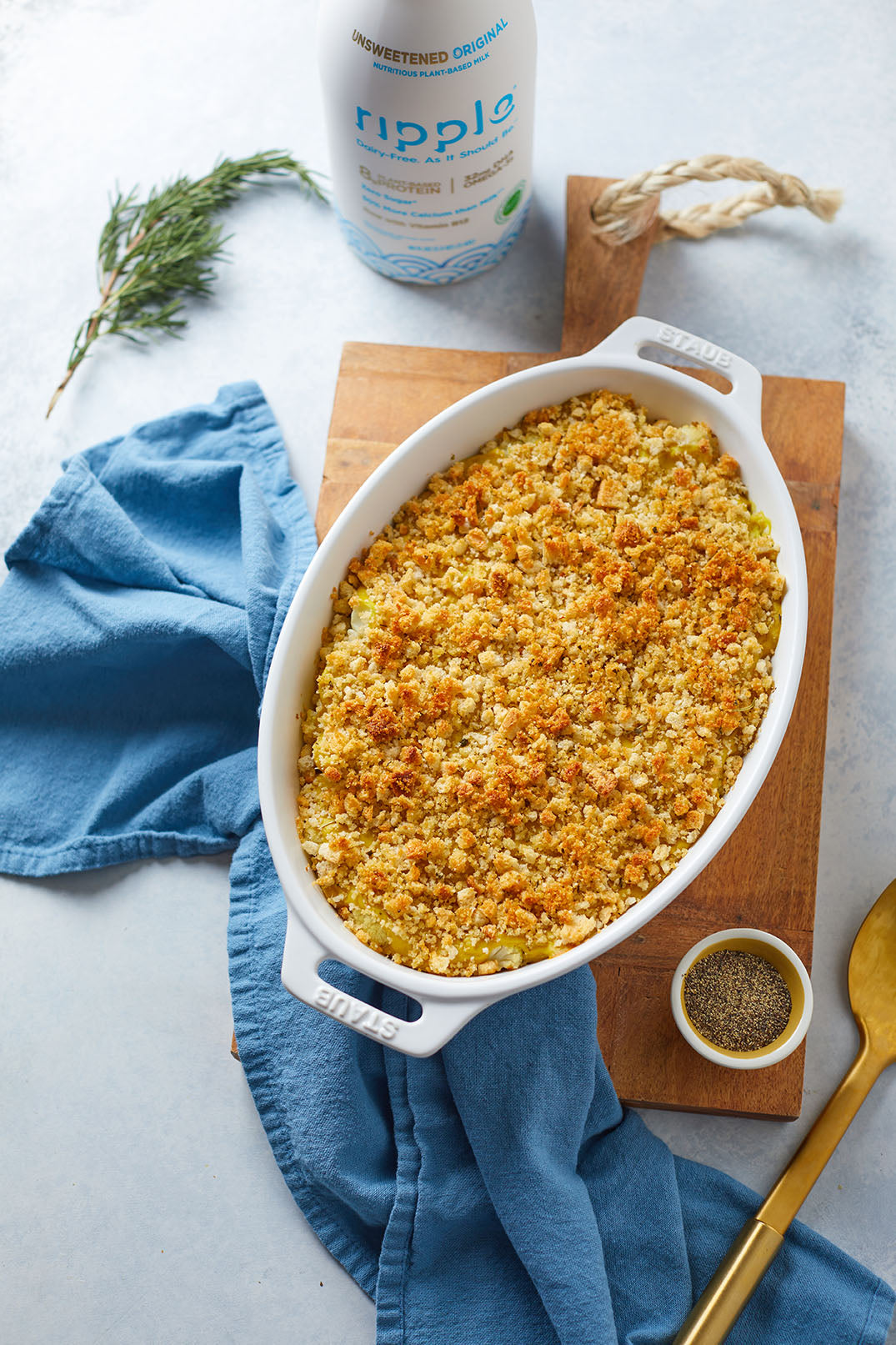 Vegan "Cheesy" Cauliflower Casserole