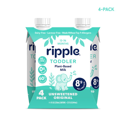 Ripple Toddler On-The-Go Unsweetened Milk (16-Pack)
