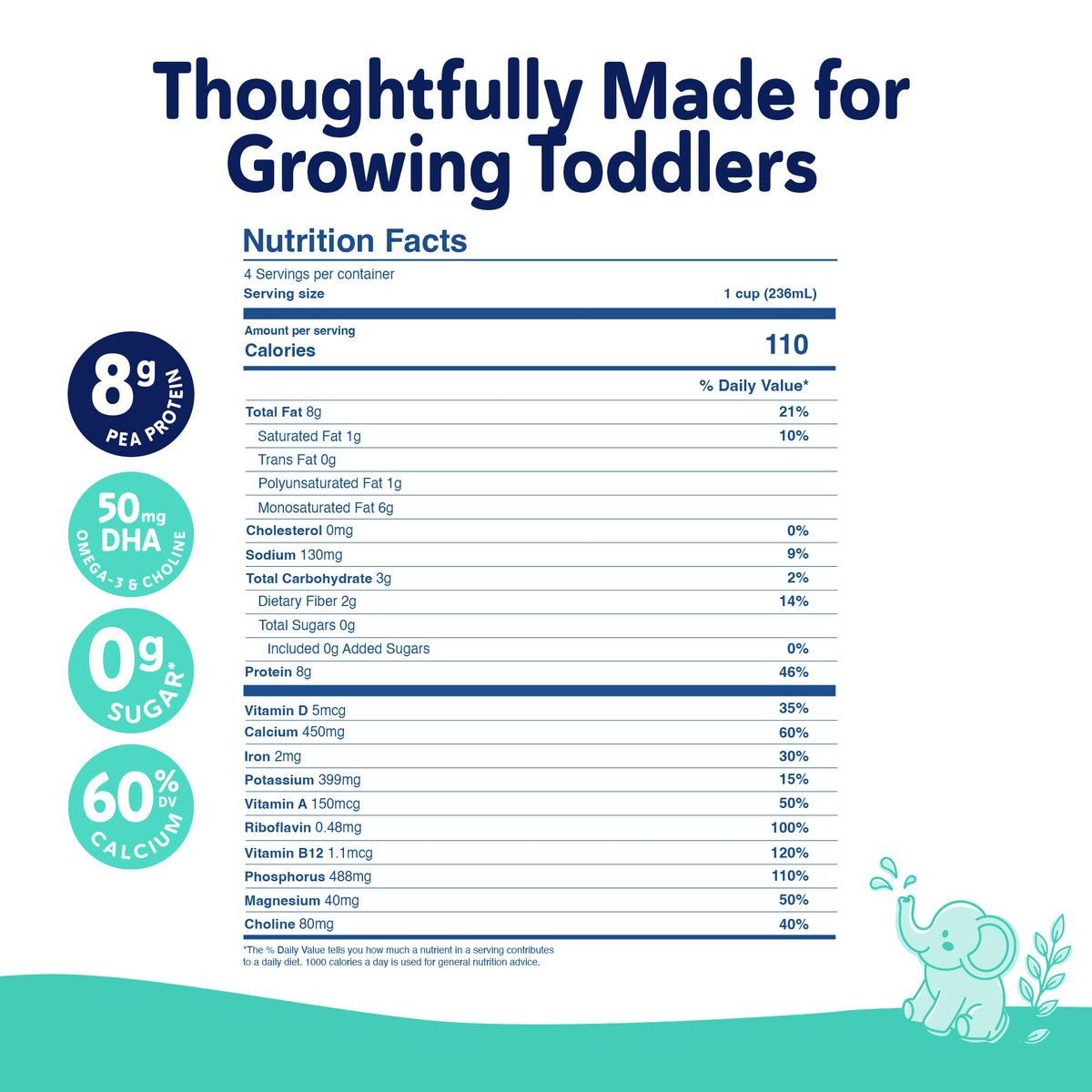 Ripple Toddler On-The-Go Unsweetened Milk (16-Pack)