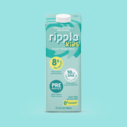 Ripple Kids Shelf-Stable Unsweetened Original Milk (6-Pack)