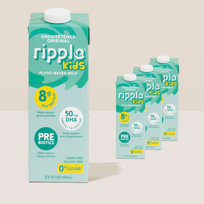 Ripple Kids Shelf-Stable Unsweetened Original Milk (3-Pack)