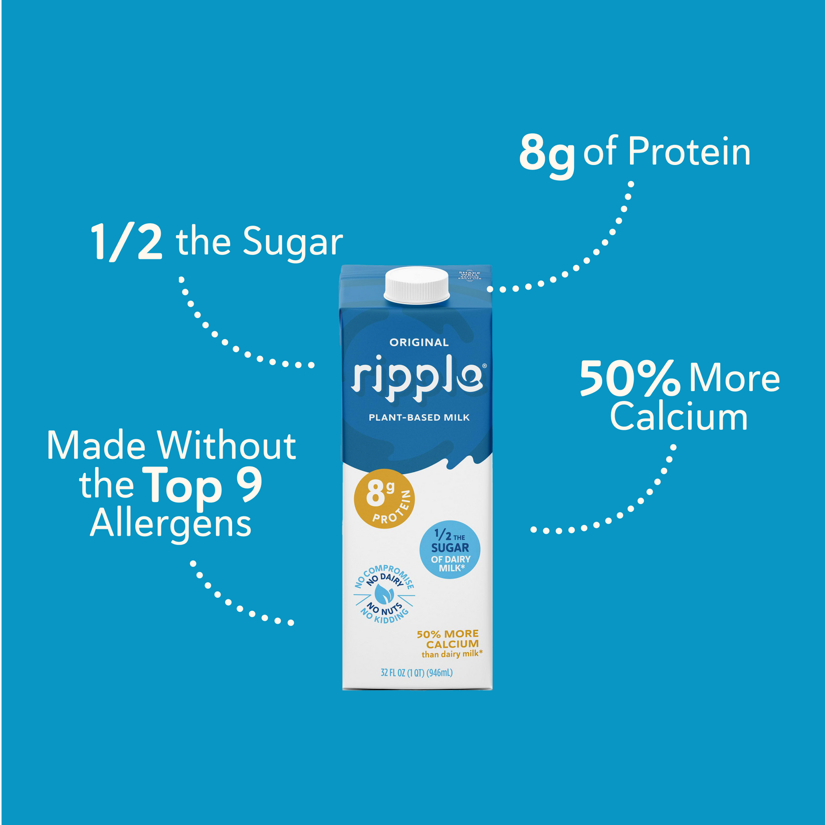 Ripple Shelf-Stable Original Milk (6-pack) – Ripple Foods