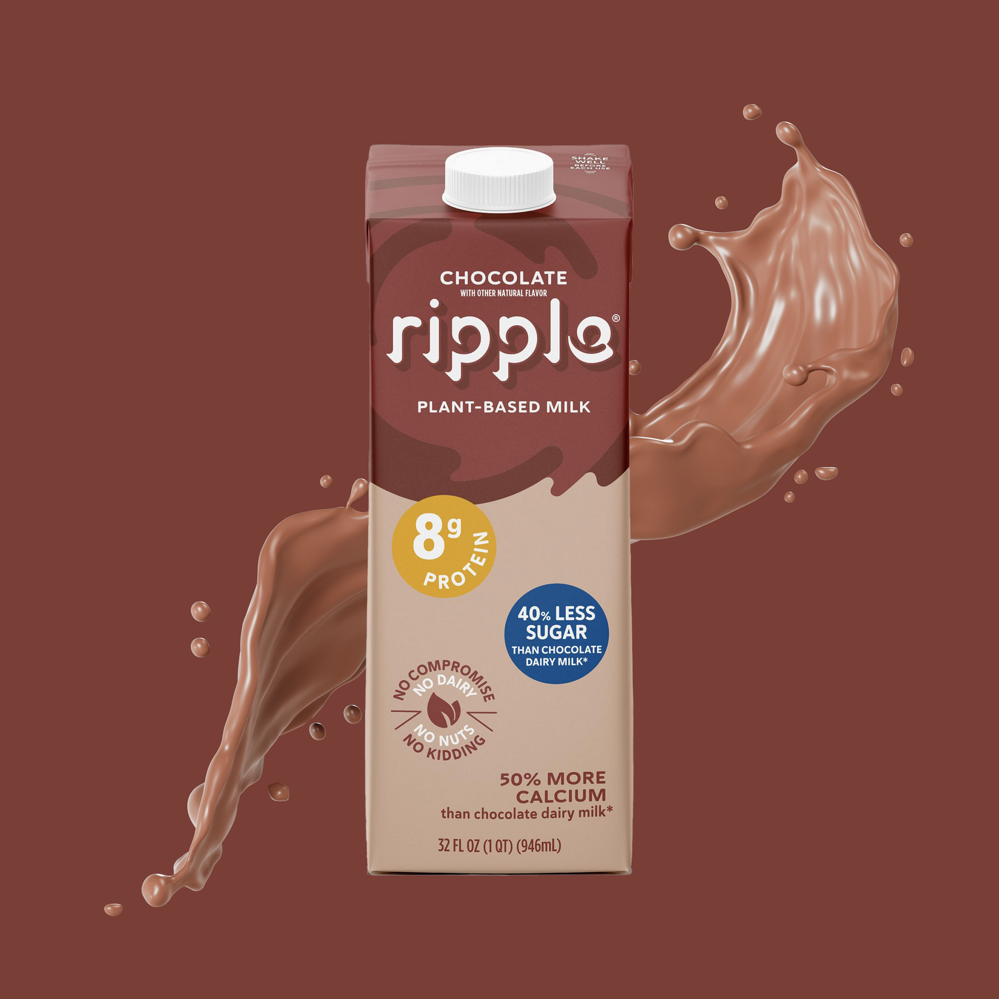 Ripple Shelf-Stable Chocolate Milk (6-Pack) – Ripple Foods