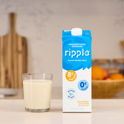 Ripple Shelf-Stable Unsweetened Original Milk (6-pack)